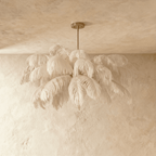 Feathered Luxe Chandelier With Soft Plume And Floating Bird Accents