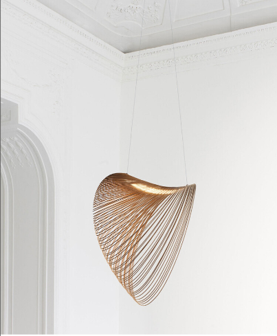 LumaBirch Birch Wood Pendant Light, 3 Sizes, Remote Dim