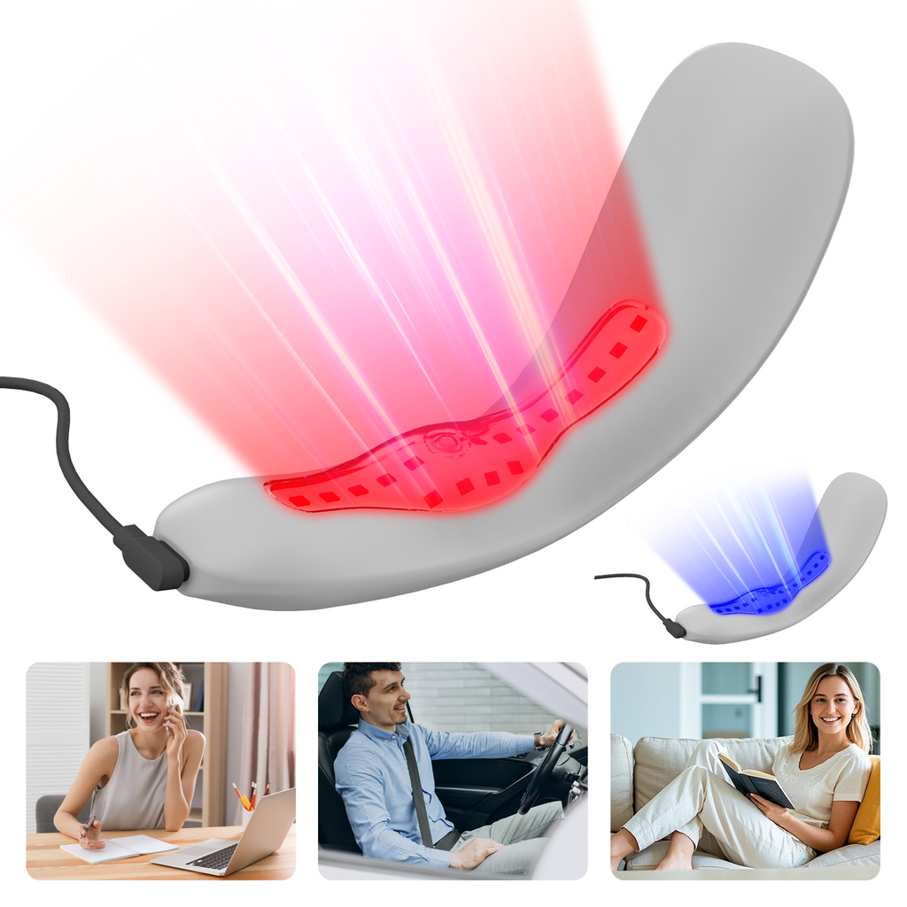Portable Dual-Color LED Therapy Unit For Sensitive Area Relief Red And Blue