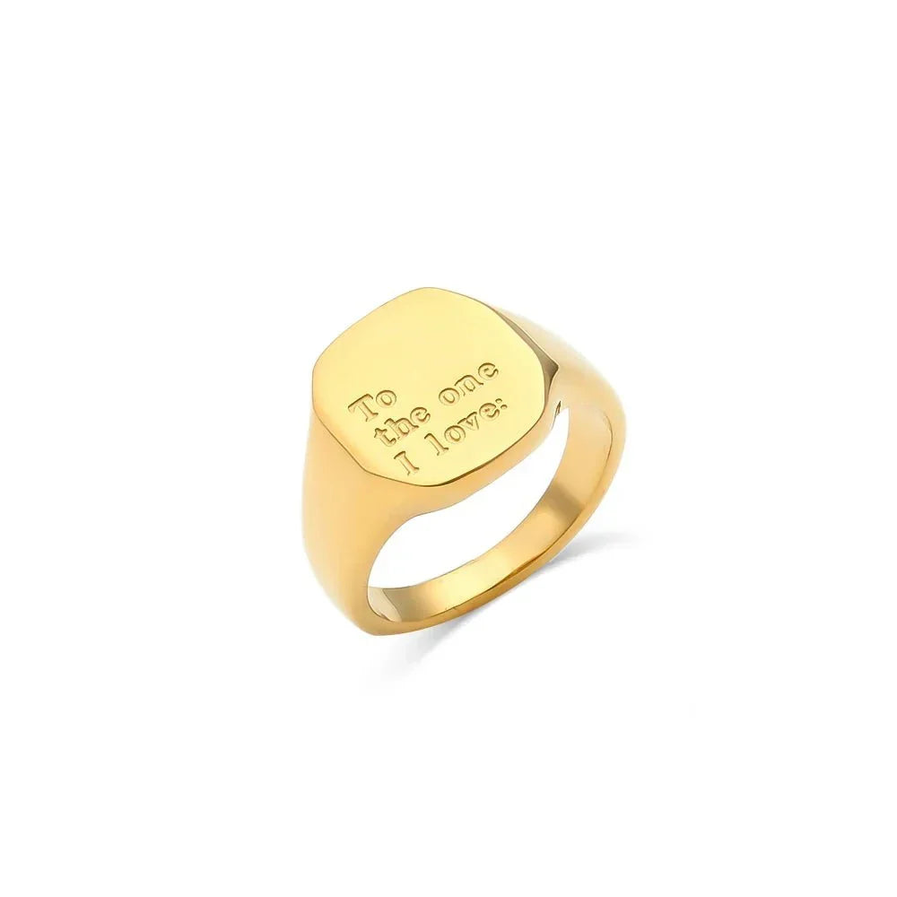 Positive Affirmation Engraved Rings