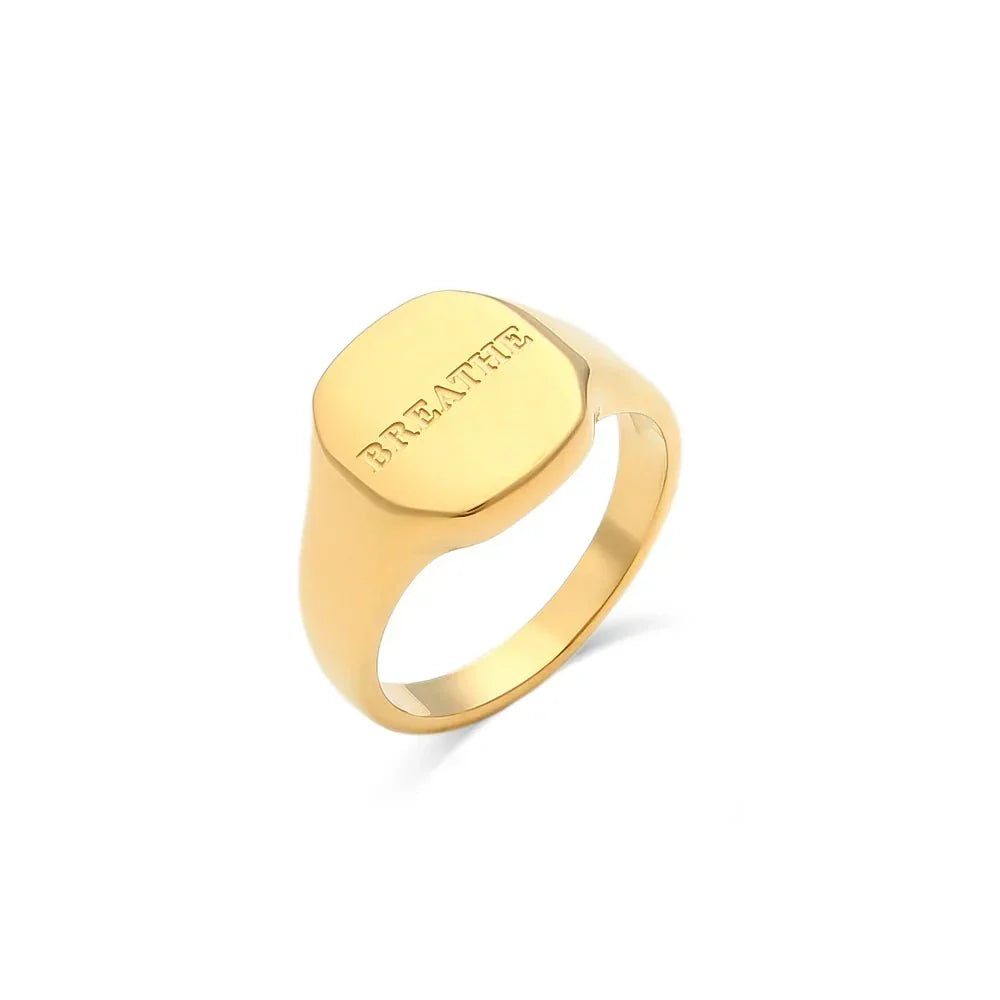 Positive Affirmation Engraved Rings