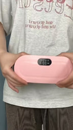 Sladdlös värmedyna för mensvärk med vibration och tre temperaturinställningar | Fioriscas