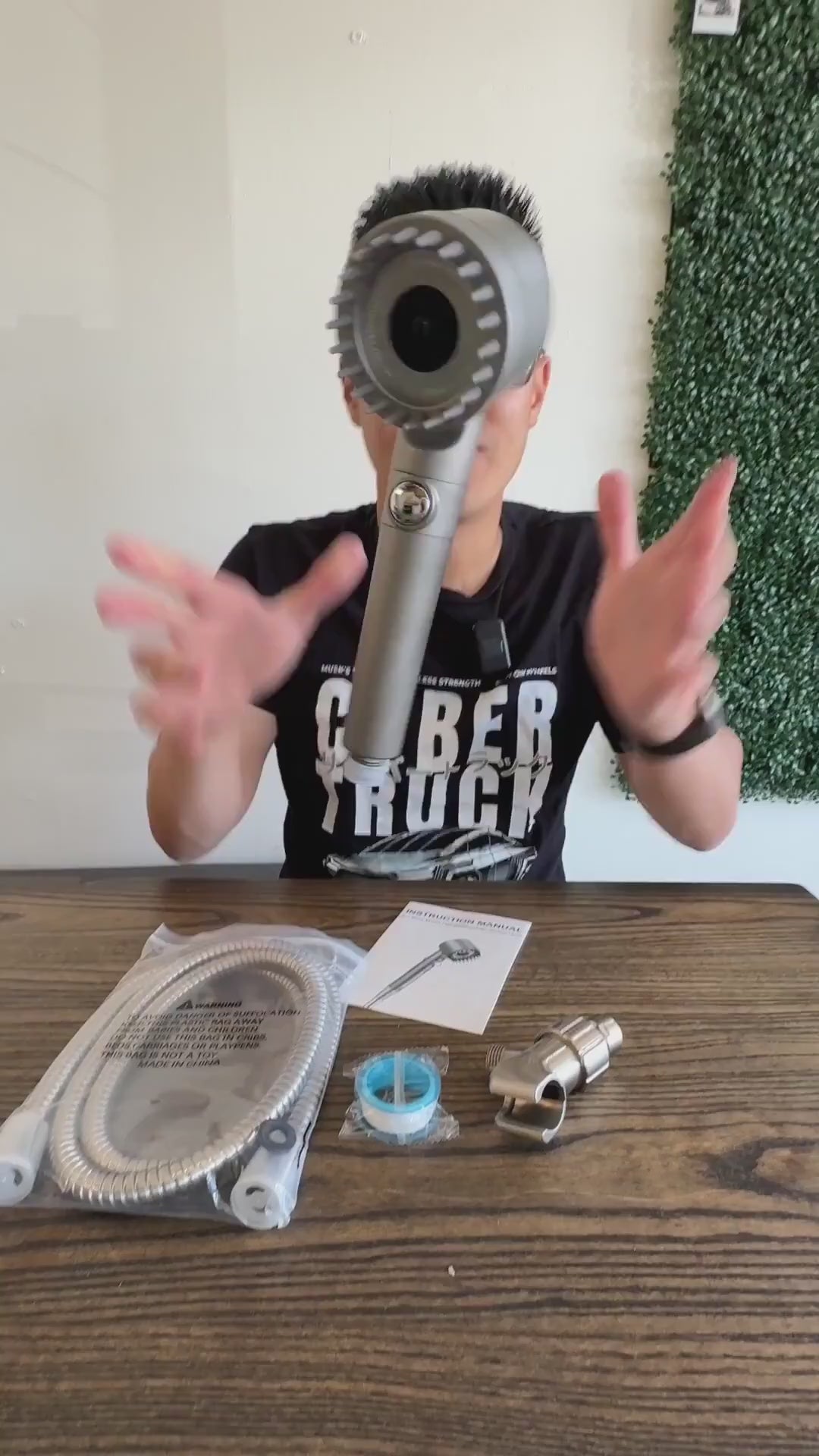 Turbohead High-Pressure Showerhead With 9-Layer Filter For Weak Water Flow