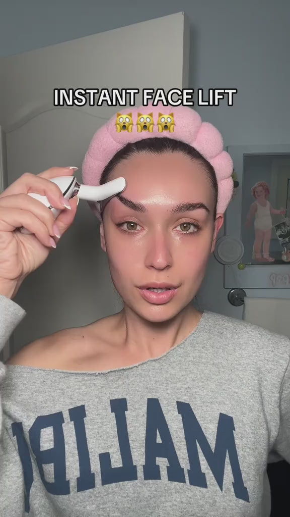 LED Facial Massager, Vibration & Heat Skincare Tool for Face and Neck