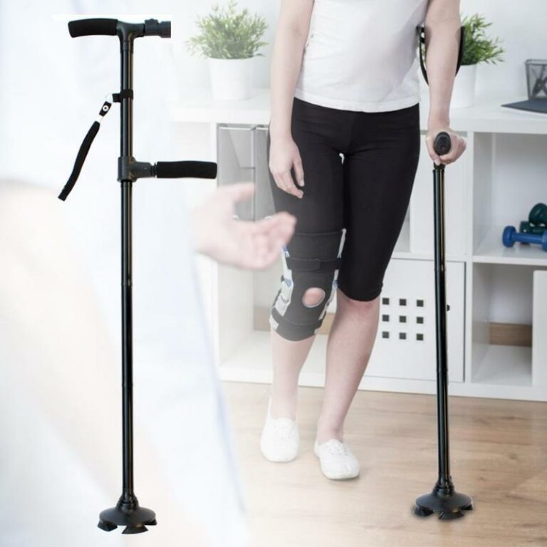 عصا مشي قابلة للطي بإضاءة LED للاستخدام اليومي لكبار السن | Fioriscas
