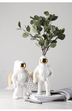 Astronautkuglevase i keramik, borddekoration med rumtema, to størrelser
