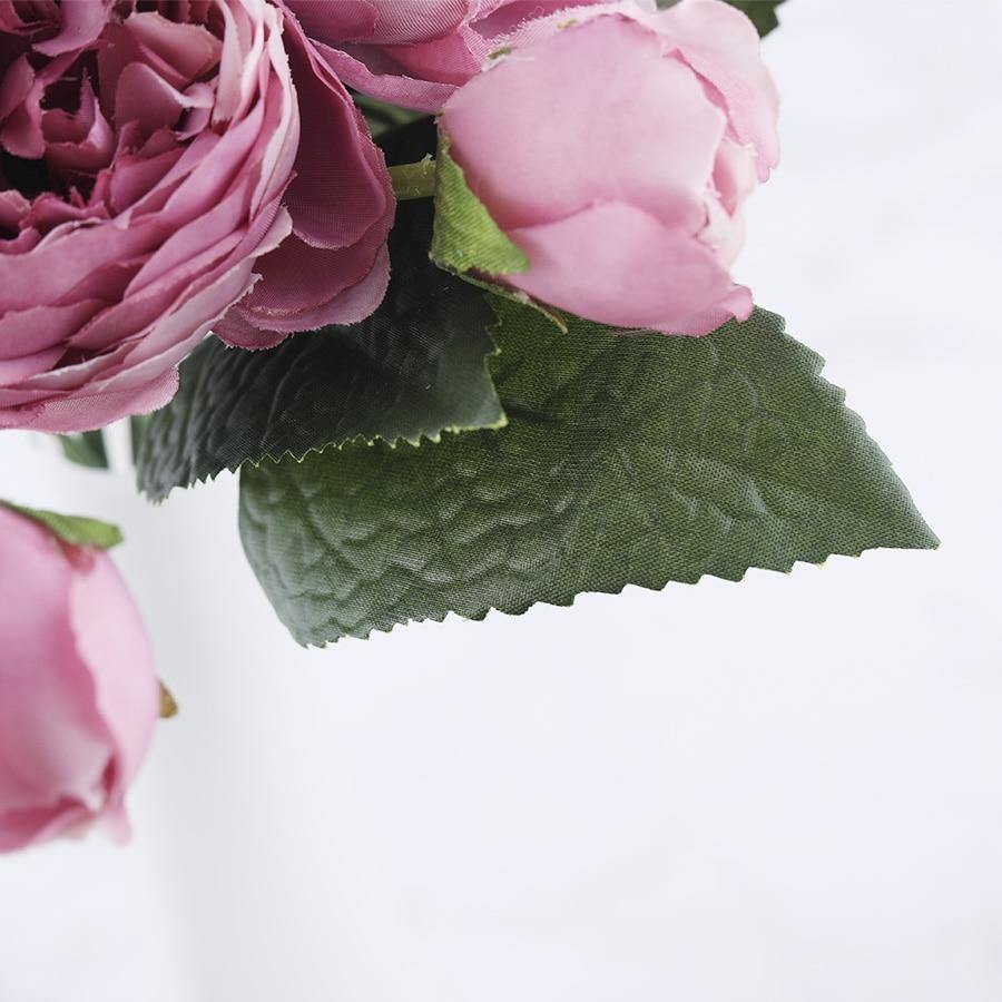 Ensemble de 9 pivoines en soie, tiges artificielles de 12 pouces en douze couleurs