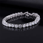 AstraLuxe Unisex Bracelet with Sparkling Zirconia Chain Design