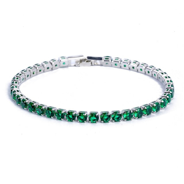 AstraLuxe Unisex Bracelet with Sparkling Zirconia Chain Design