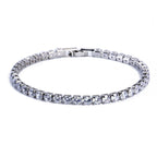 AstraLuxe Unisex Bracelet with Sparkling Zirconia Chain Design