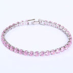 AstraLuxe Unisex Bracelet with Sparkling Zirconia Chain Design