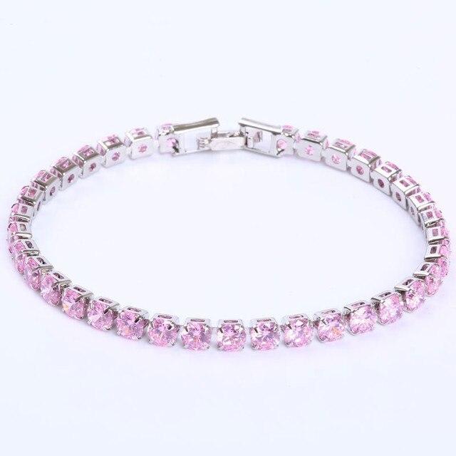 AstraLuxe Unisex Bracelet with Sparkling Zirconia Chain Design