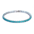 AstraLuxe Unisex Bracelet with Sparkling Zirconia Chain Design