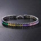 AstraLuxe Unisex Bracelet with Sparkling Zirconia Chain Design