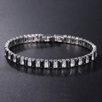 AstraLuxe Unisex Bracelet with Sparkling Zirconia Chain Design
