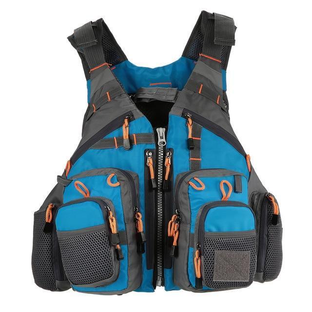Gilet de pêche Castaway à 11 poches pour la pêche en kayak, à la mouche et en canoë