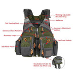 Gilet de pêche Castaway à 11 poches pour la pêche en kayak, à la mouche et en canoë