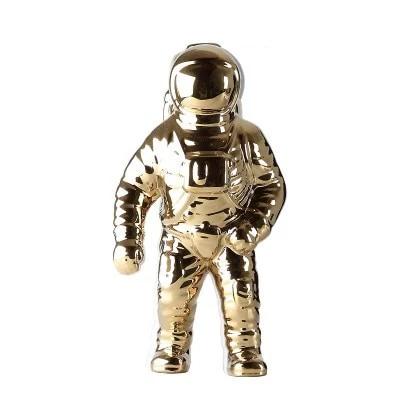 Astronautkuglevase i keramik, borddekoration med rumtema, to størrelser