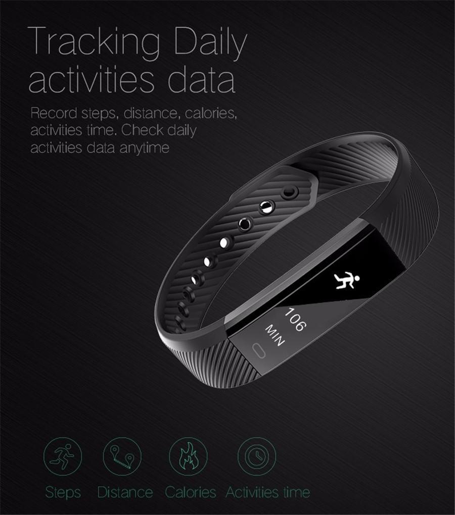 Compacte fitnesstracker-smartwatch van Kirrea met dagelijkse activiteitenmonitor