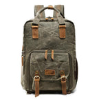 NovaVoyage DSLR Camera Backpack In Waterproof Waxed Canvas