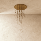 AquaLume regendruppel glazen kroonluchter met onderwatergloed en metalen frame