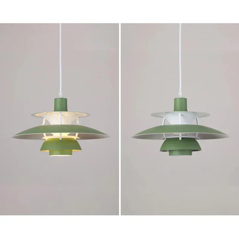 Lampa wisząca LED Morandi z wielokolorowym metalowym kloszem do salonu | Fioriscas