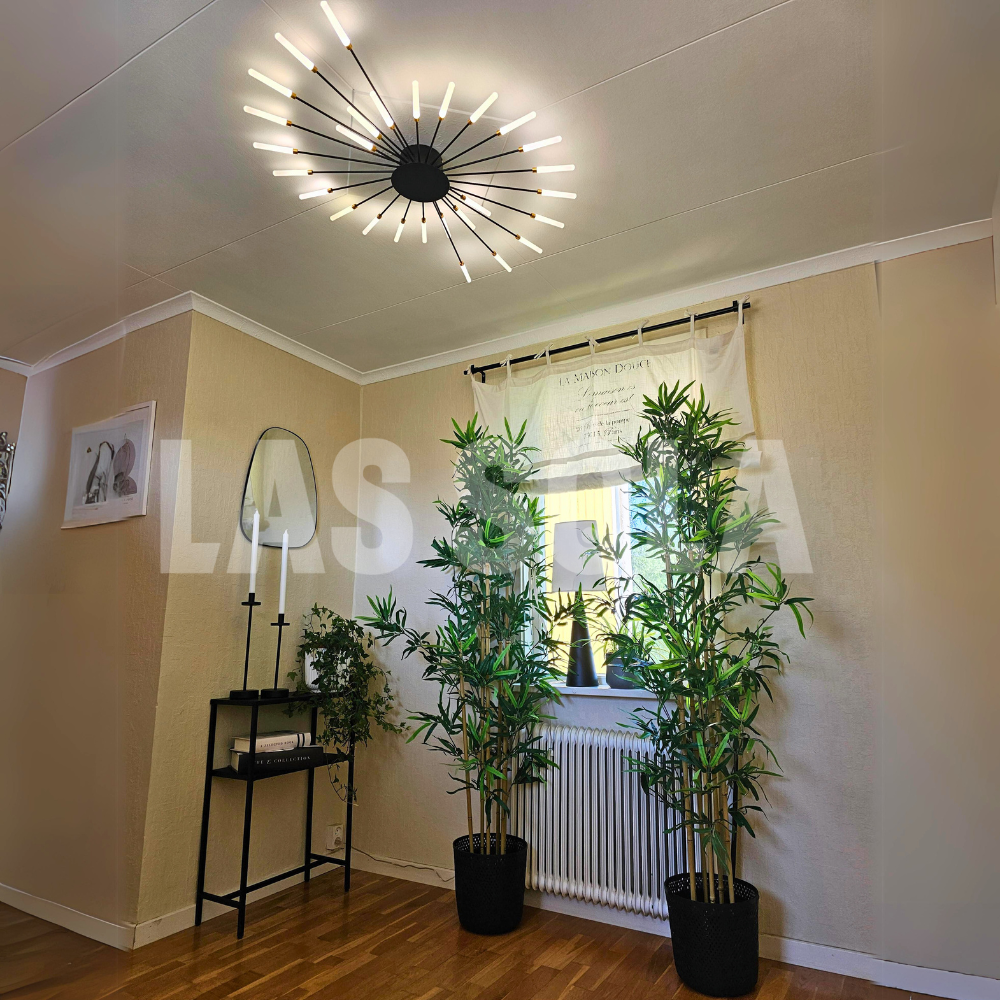 Asterra Albina Metal- og akryl-loftlampe til planmontering, 12 W til 42 W LED