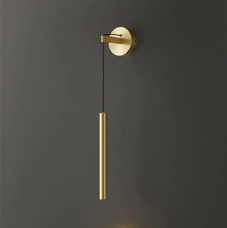 Marlow LED-vägglampa i koppar, uppåtriktat ljus, svart eller guld