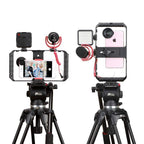 Estabilizador de rig de vídeo para smartphone con monturas de zapata fría para vlogs