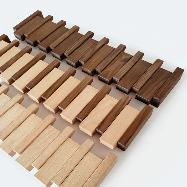 Solid Wood Coat Rack For Wall, Kaeluo Piano-Inspired Hook Design