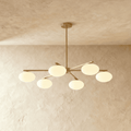 Lustr Aurora z měděného skla s sochařským minimalistickým svitem