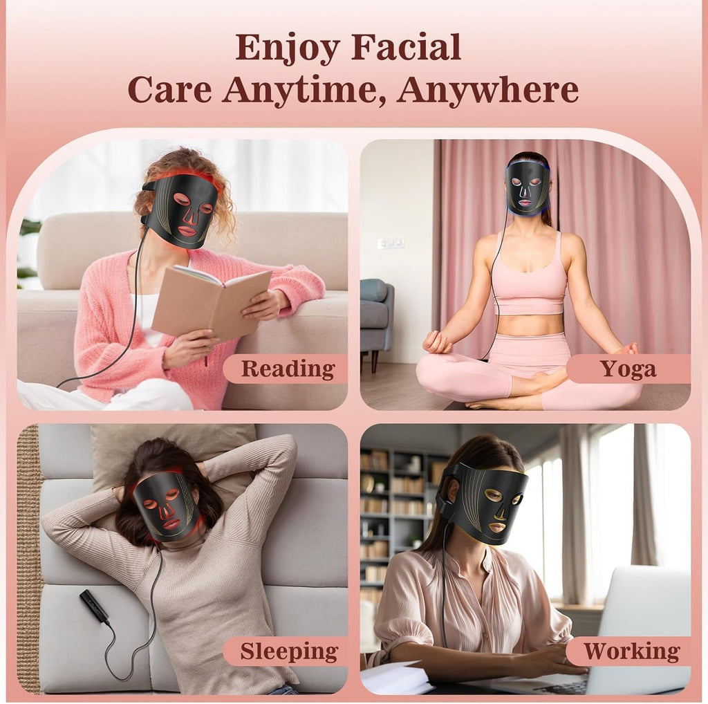 Glow Ritual – Freihändige LED-Lichttherapiemaske für strahlende, gesund aussehende Haut | Fioriscas