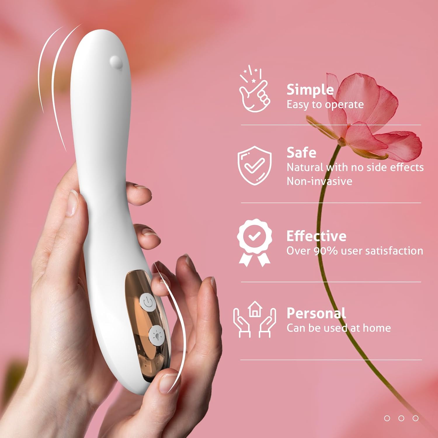 Intimní wellness terapie červeným, modrým a žlutým světlem s jemným zahříváním