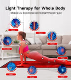 Red Light Therapy Mat With 1280 LED Beads 660nm And 850nm For Home Wellness | Fioriscas