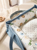 Nido para recién nacido, funda de algodón suave y bordes laterales acolchados