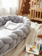 Breathable Bionic Baby Nest with Braided Bumper | Fioriscas