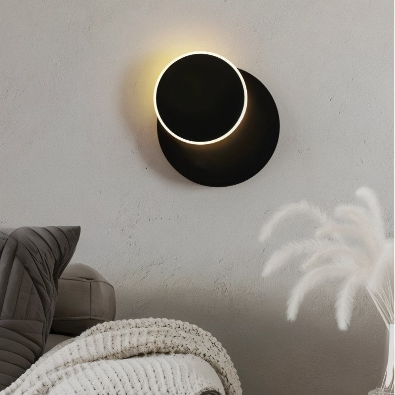 Candeeiro de parede LumenFlow LED com rotação de 300 graus e luz noturna suave