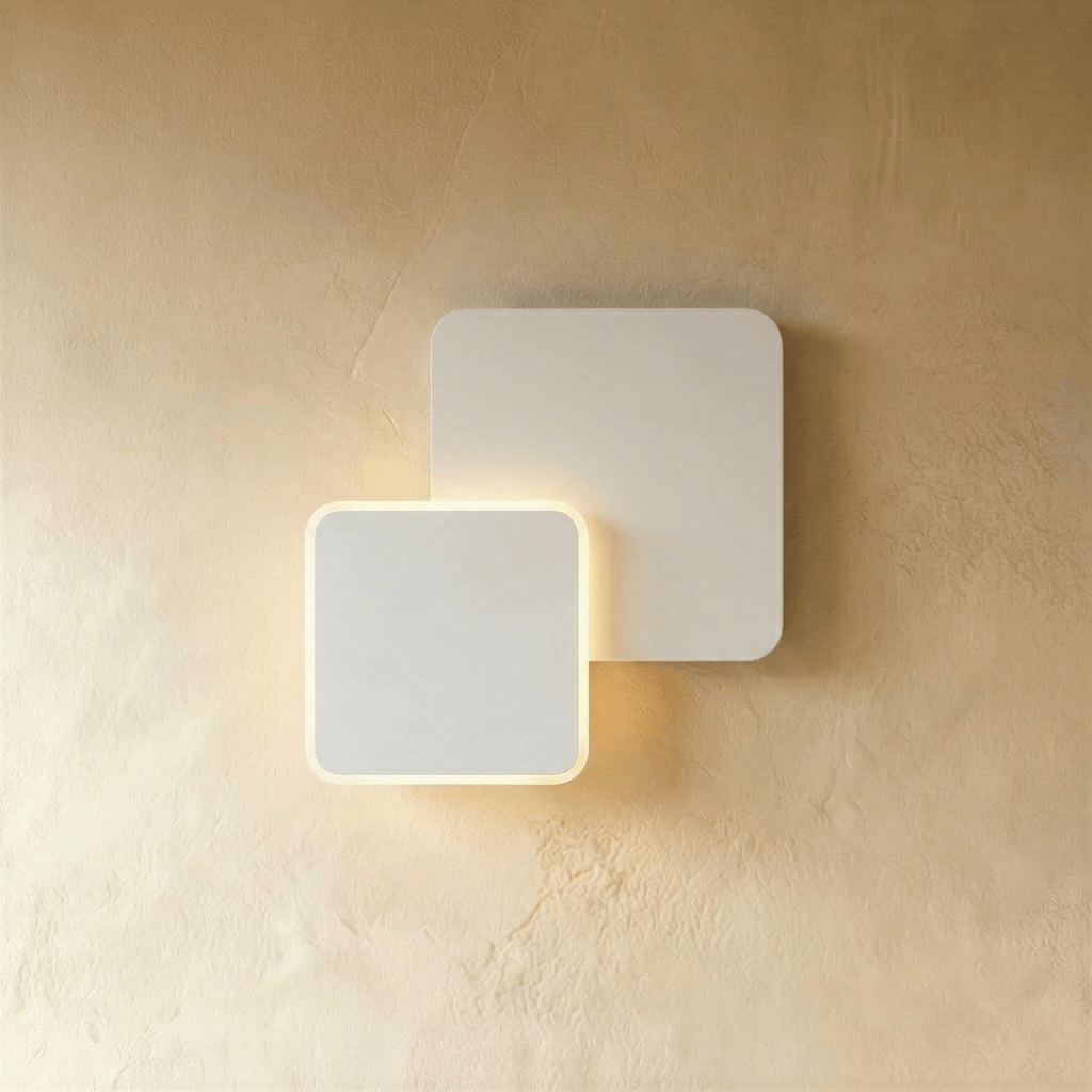 Candeeiro de parede LumenFlow LED com rotação de 300 graus e luz noturna suave