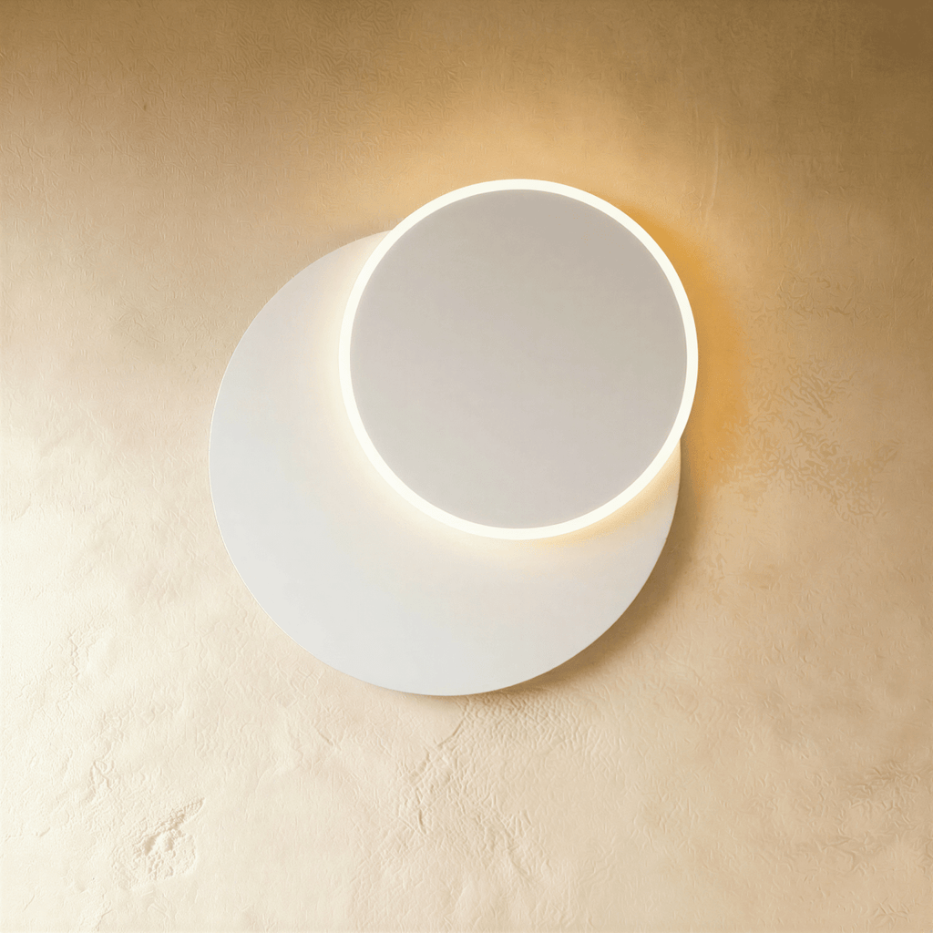 Candeeiro de parede LumenFlow LED com rotação de 300 graus e luz noturna suave