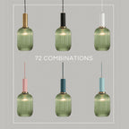 Nordic Fluted Glass Pendant Light for Kitchen Islands and Dining
