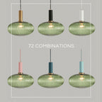 Nordic Fluted Glass Pendant Light for Kitchen Islands and Dining
