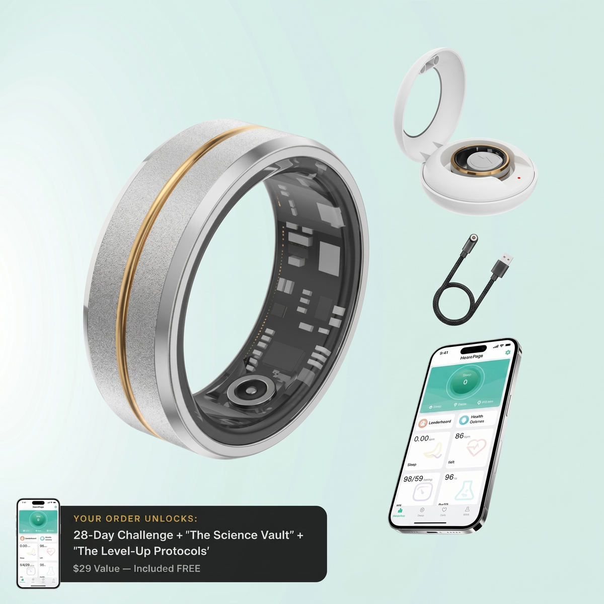 Accesoriul purtabil de zi cu zi Circadia Smart Ring pentru utilizare zilnică | Fioriscas