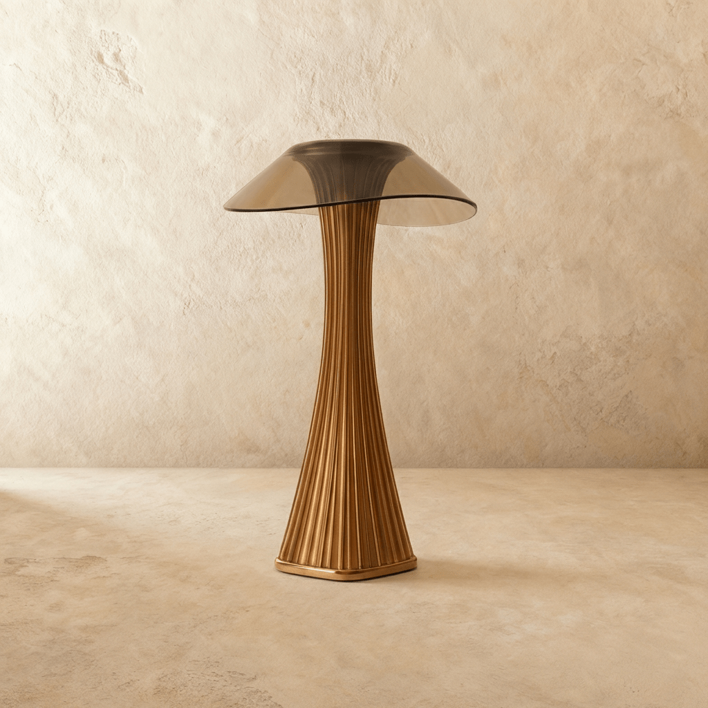 Lampada da tavolo Enchanted Fae a forma di fungo con bagliore ambientale morbido