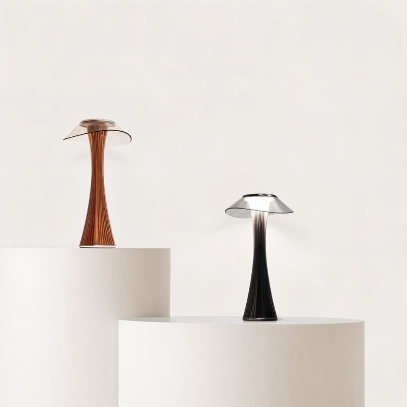 Lampada da tavolo Enchanted Fae a forma di fungo con bagliore ambientale morbido