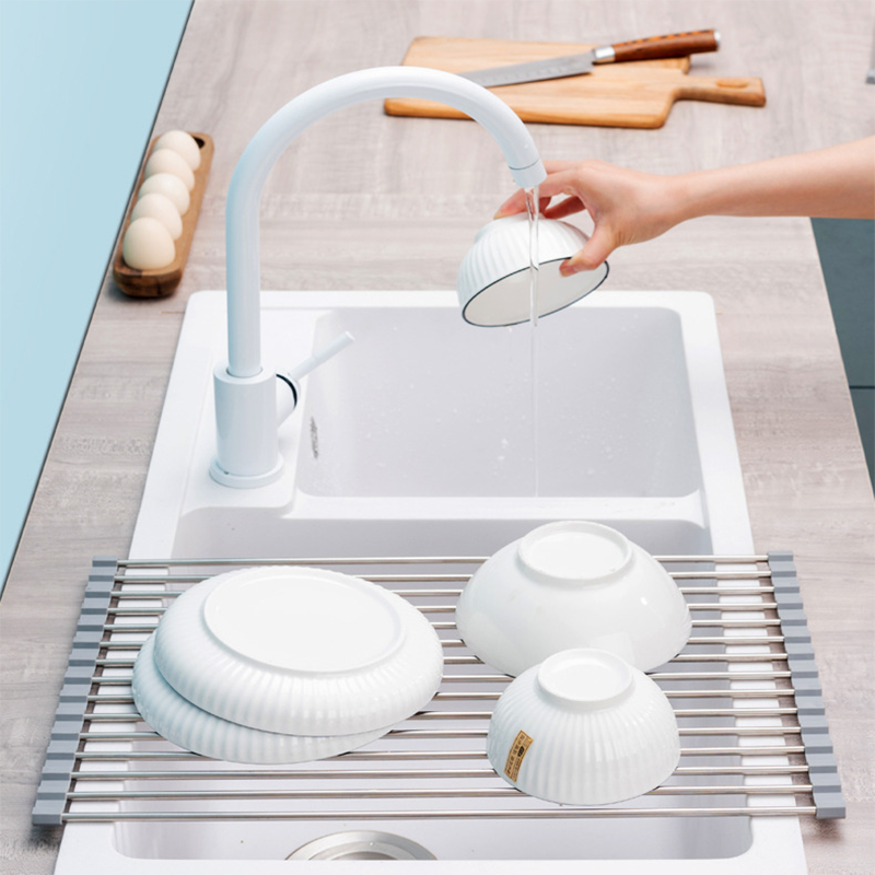 Suporte Compacto de Cozinha Enrolável para Secar Utensílios e Tábuas | Fioriscas