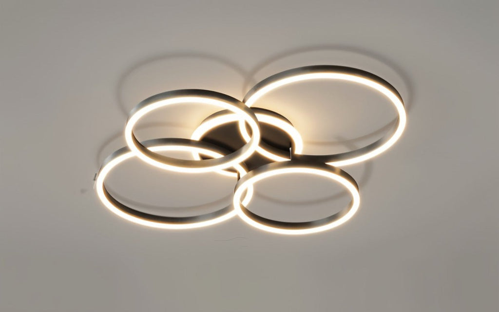 LumaWeave Ring Ceiling Light For Modern Living Spaces Aluminum Ambient Glow