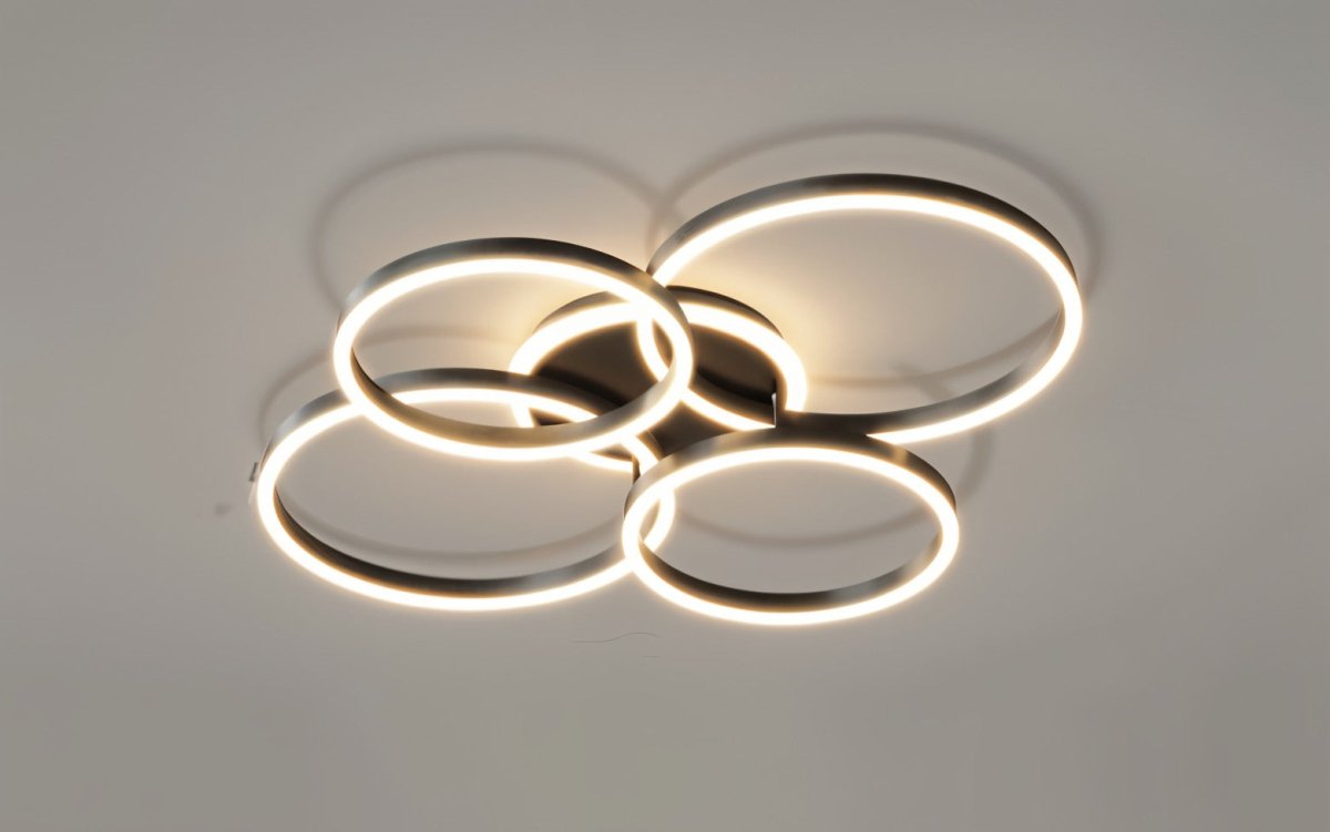 LumaWeave Ring Ceiling Light For Modern Living Spaces Aluminum Ambient Glow