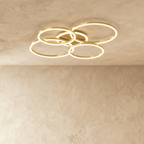 LumaWeave Ring Ceiling Light For Modern Living Spaces Aluminum Ambient Glow