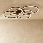 LumaWeave Ring Ceiling Light For Modern Living Spaces Aluminum Ambient Glow
