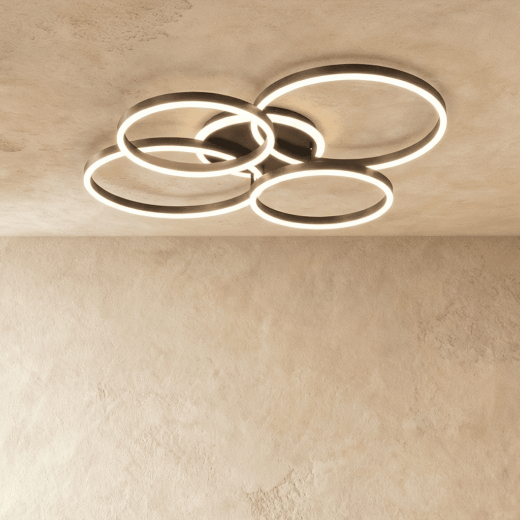 LumaWeave Ring Ceiling Light For Modern Living Spaces Aluminum Ambient Glow